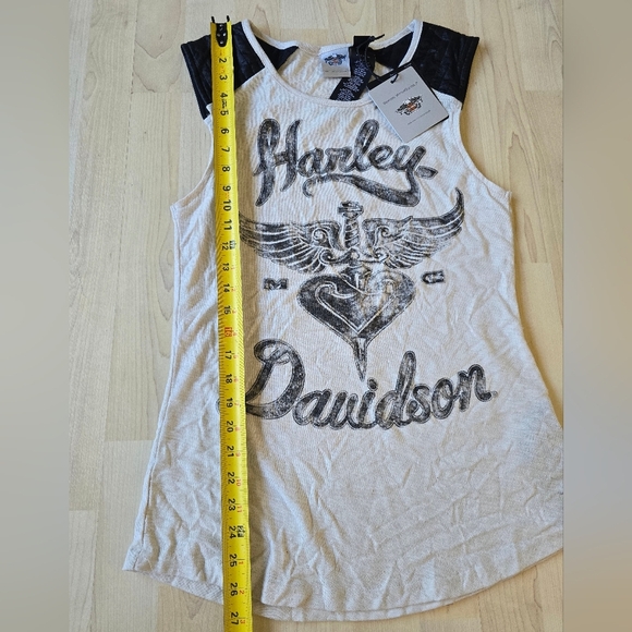 Harley Davidson Cap Sleeve Cut Out Top Size Medium NWT - Picture 7 of 11